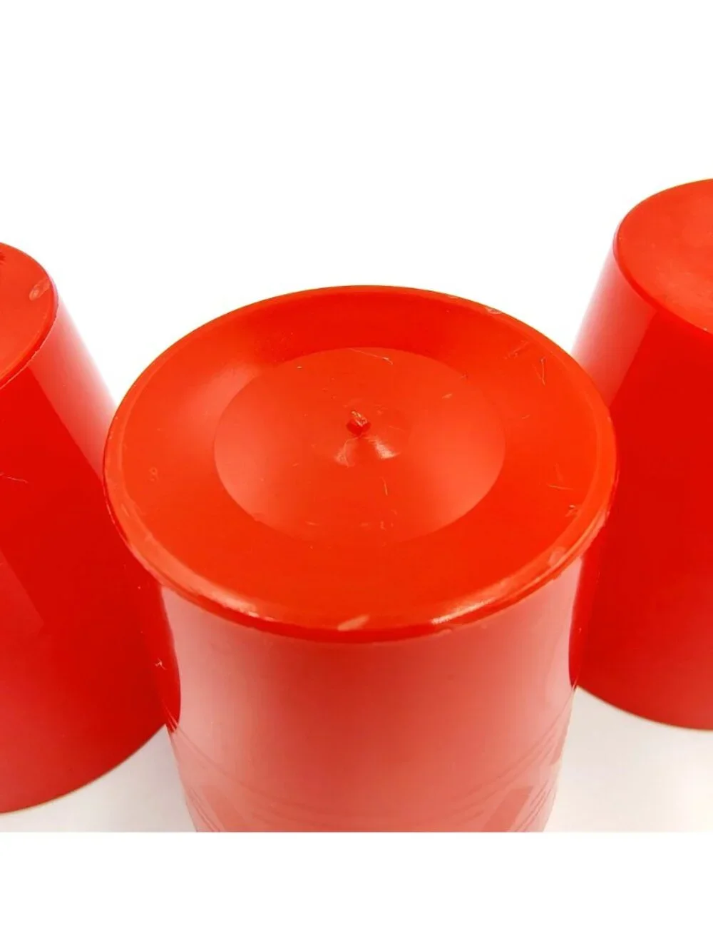 Set 3 Smirnoff Martini Frosted Plastic Tumblers Cups Advertising Barware Red 4oz